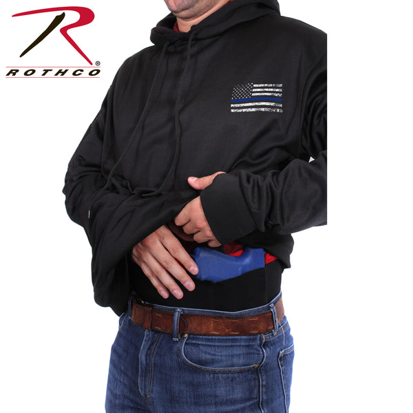 Thin Blue Line Concealed Carry Hoodie Tactical Front Liner