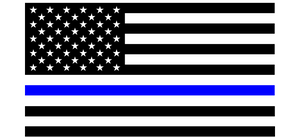 Thin Blue Line American Flag Decal