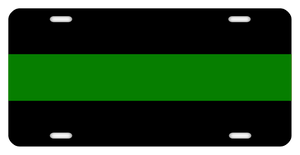 Thin Green Line License Plate