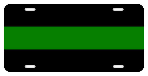Thin Green Line License Plate