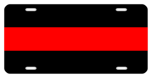 Thin Red Line License Plate