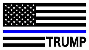 Thin Blue Line American Flag Trump Decal