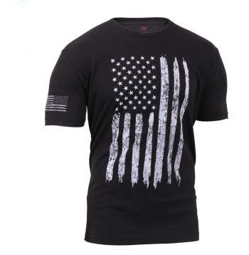 Distressed US Flag Athletic Fit T-Shirt