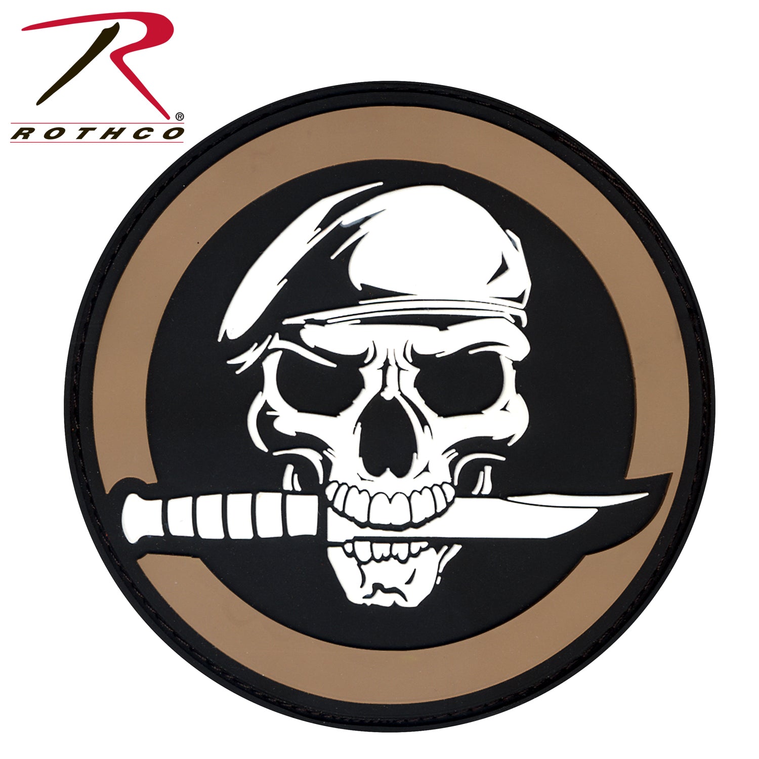 PVC Military Skull & Knife Morale Patch