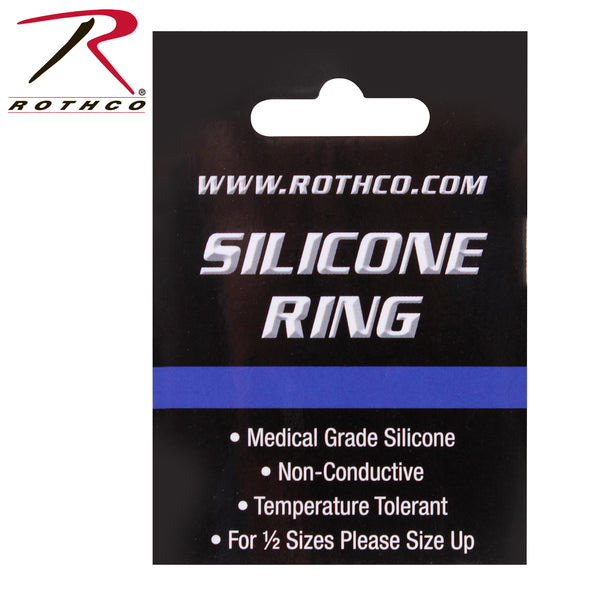 Thin Blue Line Silicone Ring