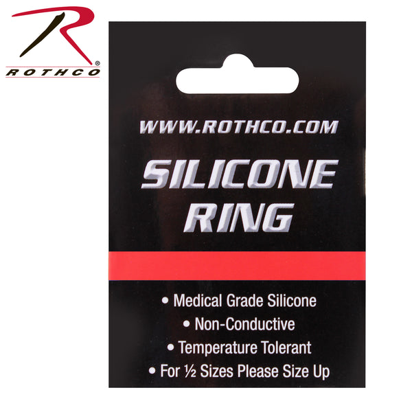 Thin Red Line Silicone Ring