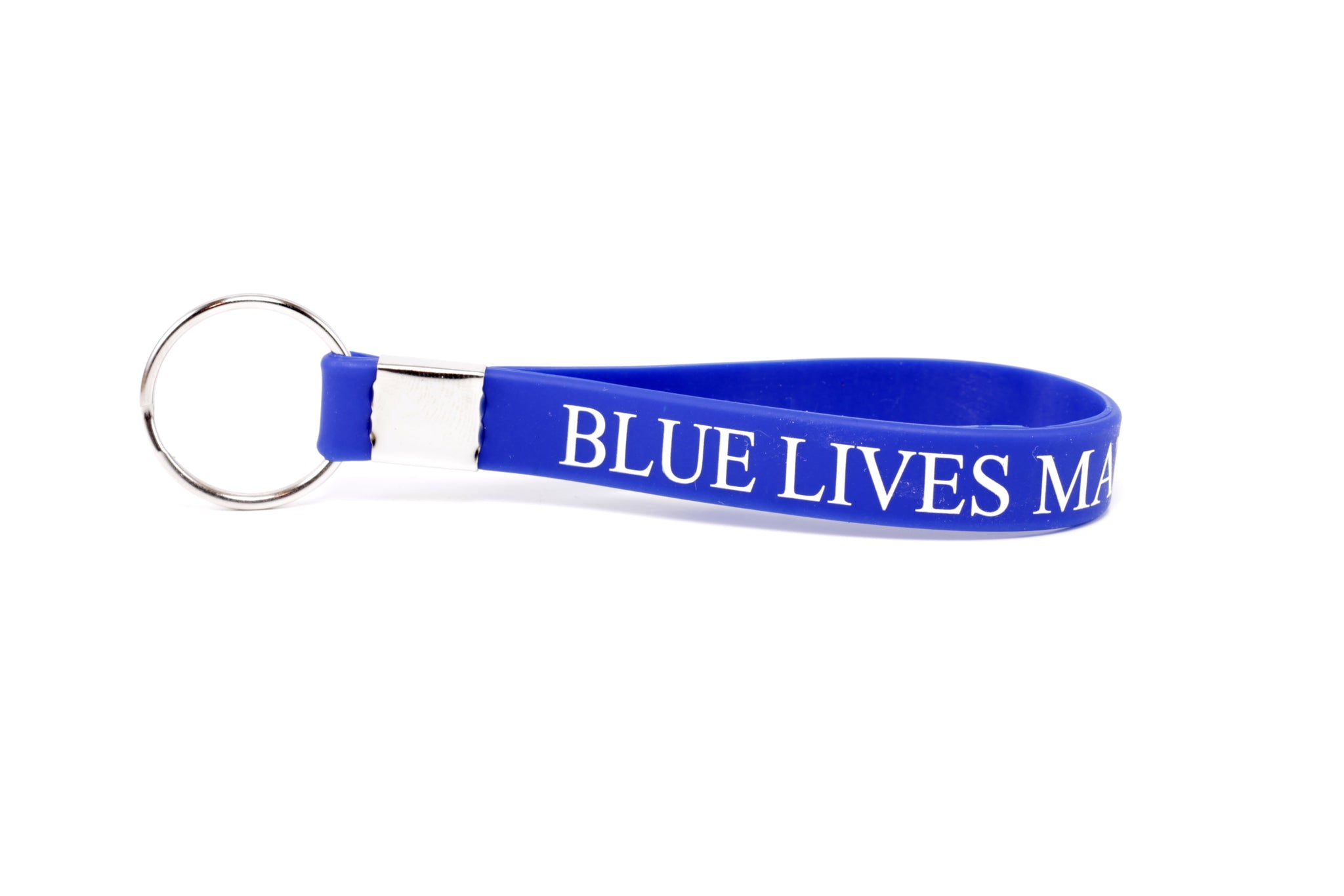 Blue Lives Matter Silicone Keychain