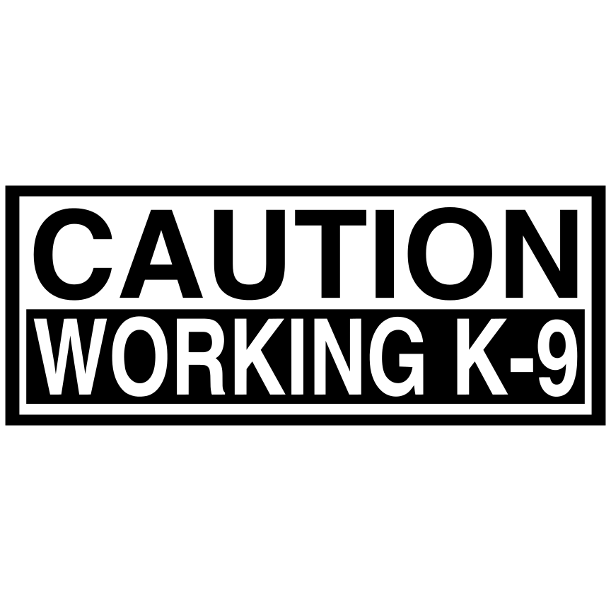 Caution Working K-9 Decal