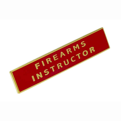 Firearms Instructor Citation Bar Lapel Pin