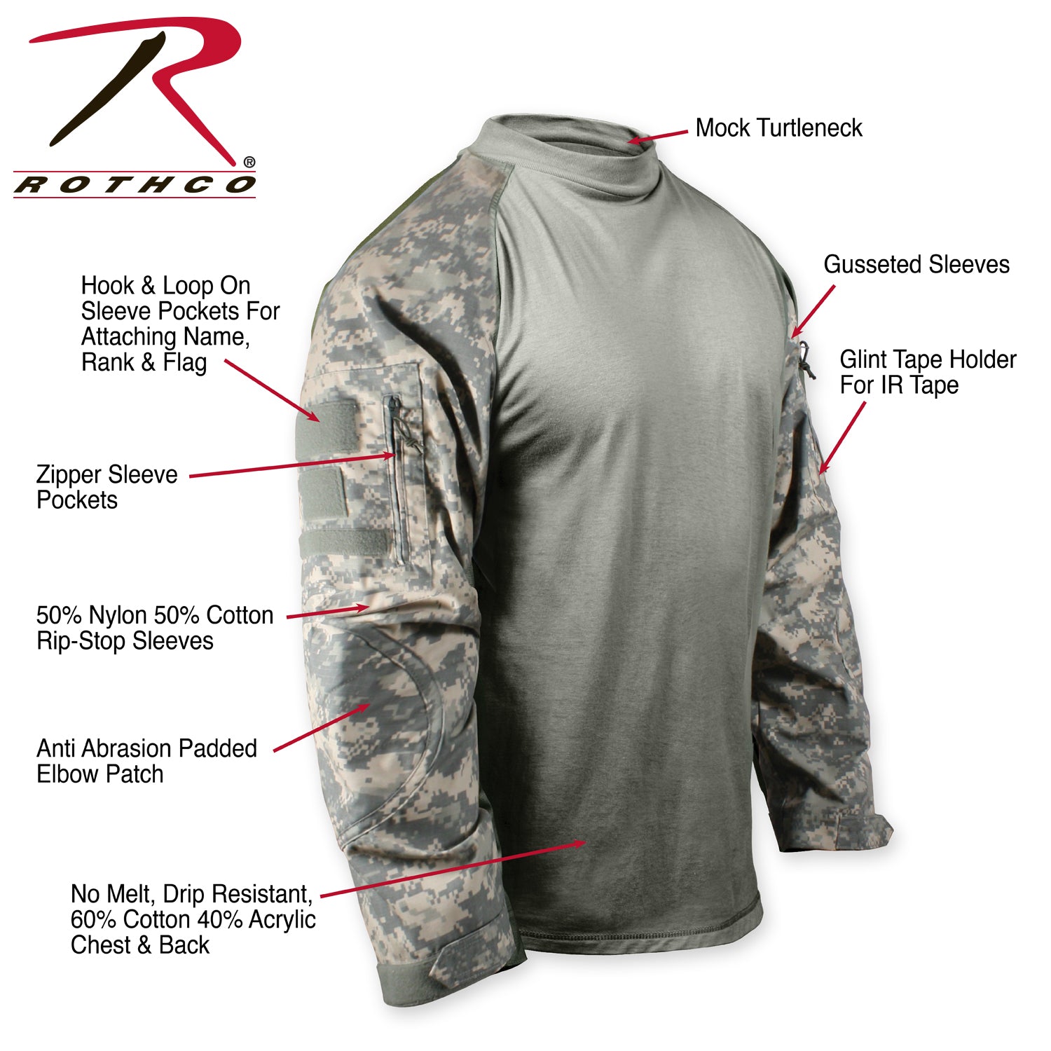 Military NYCO FR Fire Retardant Combat Shirt