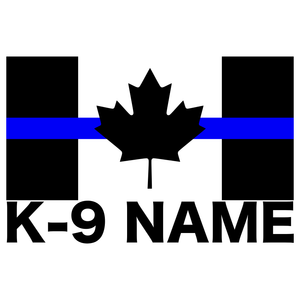 Thin Blue Line Canadian Flag Custom K-9 Decal