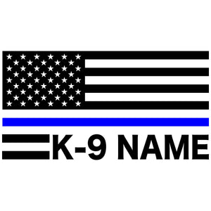 Thin Blue Line American Flag Custom K-9 Decal