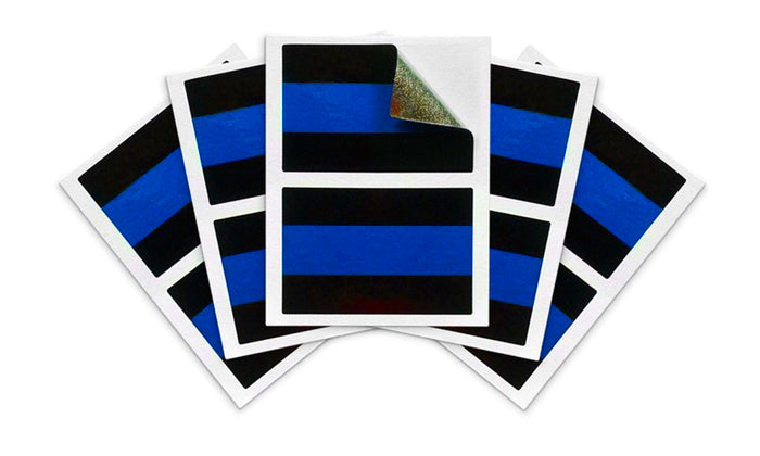 Thin Blue Line License Plate Sticker