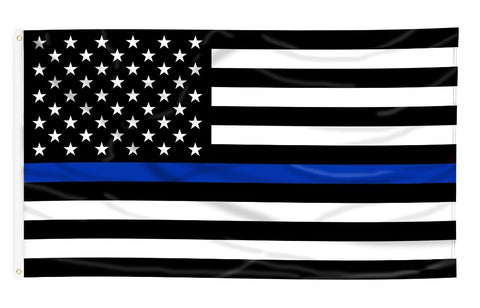 Thin Blue Line American Flag