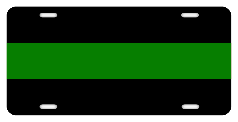 Thin Green Line License Plate