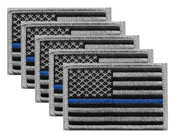 Thin Blue Line American Flag Velcro Patch