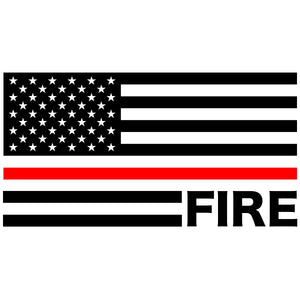 Fire American Flag Decal