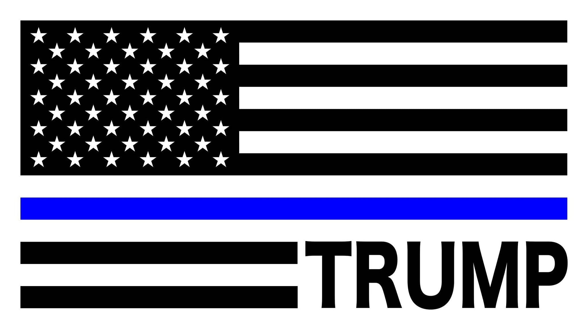 Thin Blue Line American Flag Trump Decal