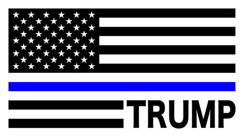Thin Blue Line American Flag Trump Decal
